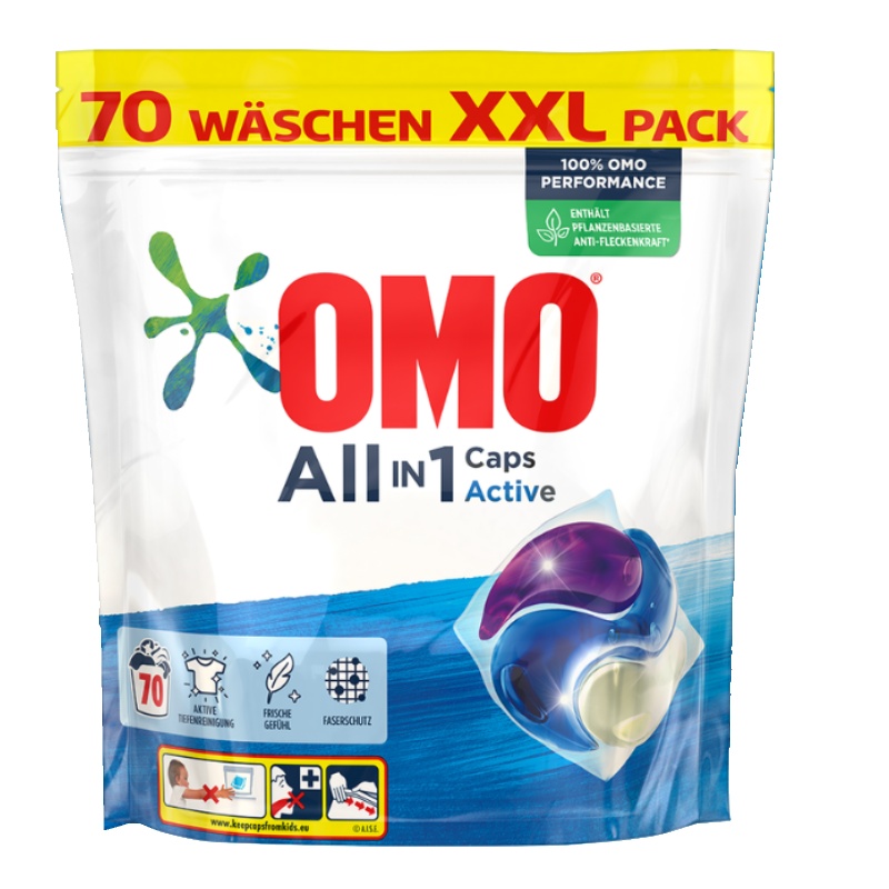 OMO ACTIVE Clean powercaps 70 kapslí