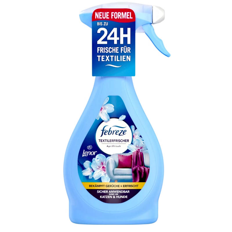 febreze lenor aprilfrisch osvěžovač textilií, které jsou v kontaktu s kočkami, psy