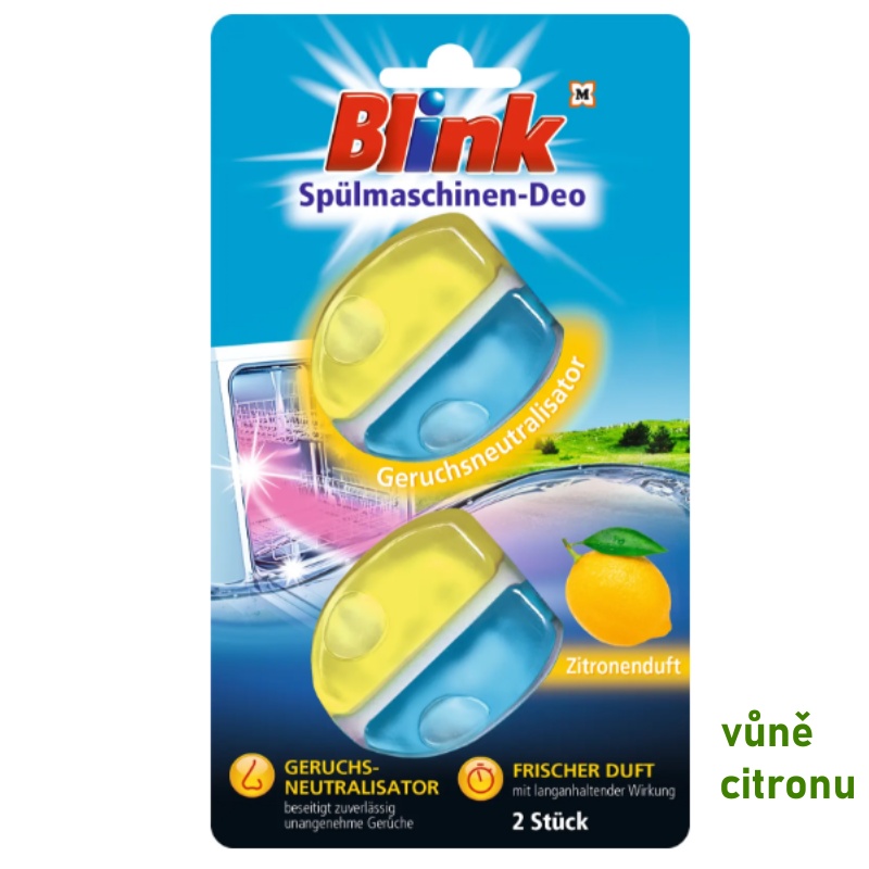 Blink neutralizátor pachů do myčky vůně CITRON 2ks v balení