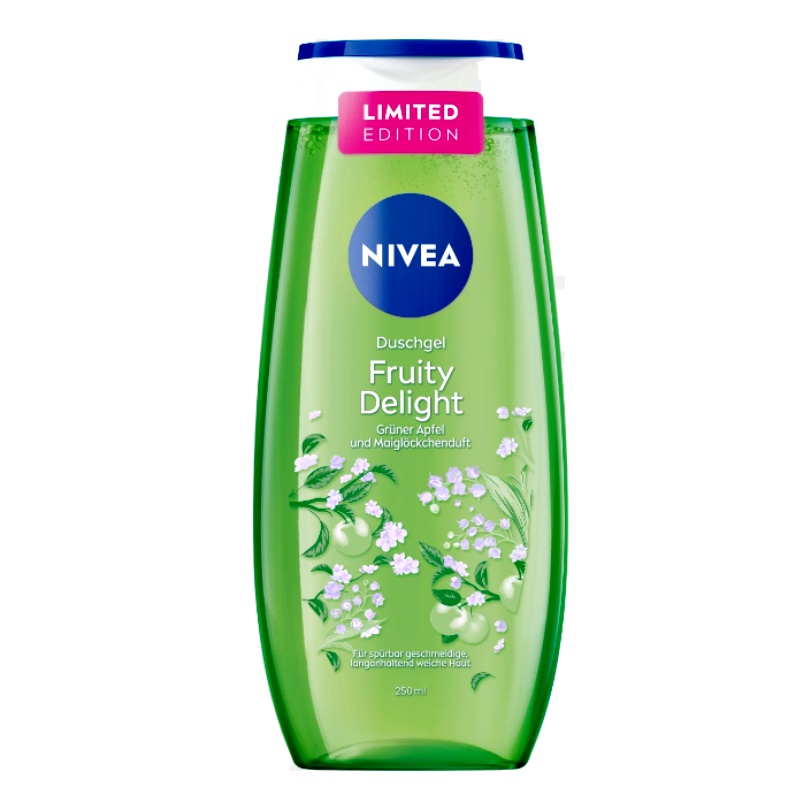 NIVEA sprchový gel Fruity Delight 250 ml - zelené jablko a konvalinka