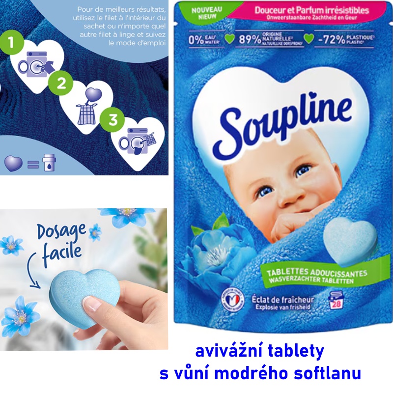 avivážní tablety Soupline Eclat de fraicheur EXPLOZE SVĚŽESTI 28 ks