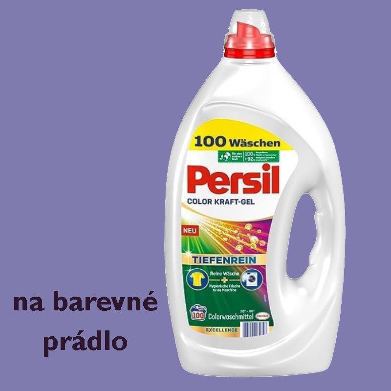 Persil color kraft gel 100 dávek 4,5 litru Tiefen Rein Plus Hygienische Frische v bílé lahvi