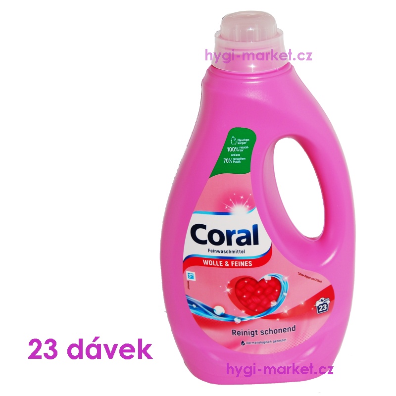 Coral prací gel na vlnu, hedvábí, elastické prádlo 23 praní