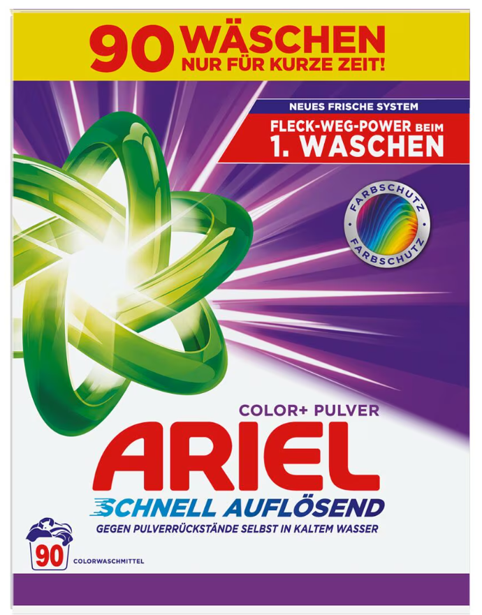 Ariel color plus prášek na praní 90 dávek 4,95 kg