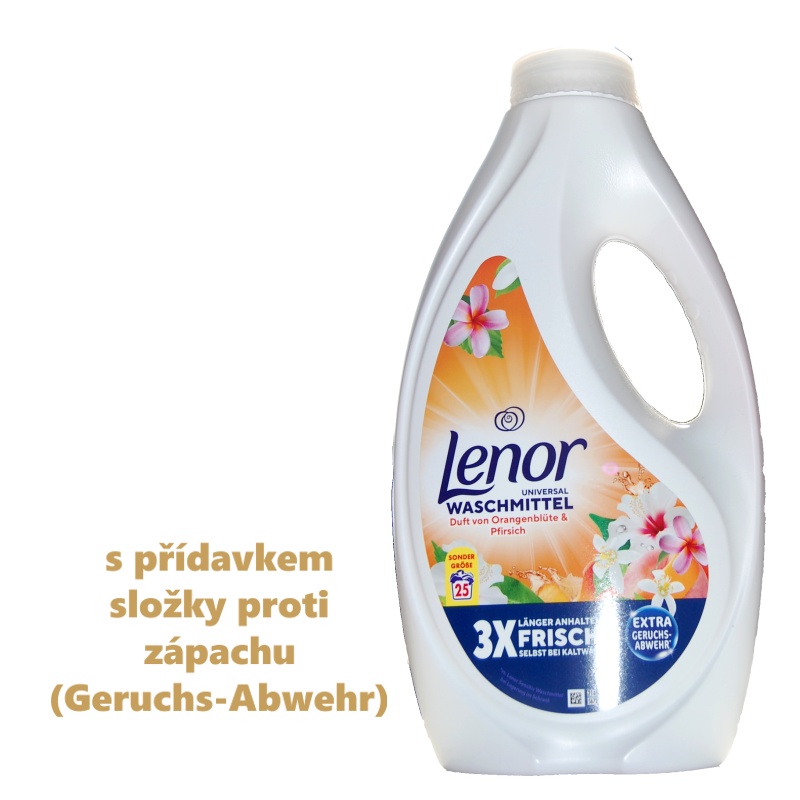 LENOR gel Orangenblüte Pfirsich univ. gel s vůní pomeranč. květů a broskve 25 d. / 1125 ml