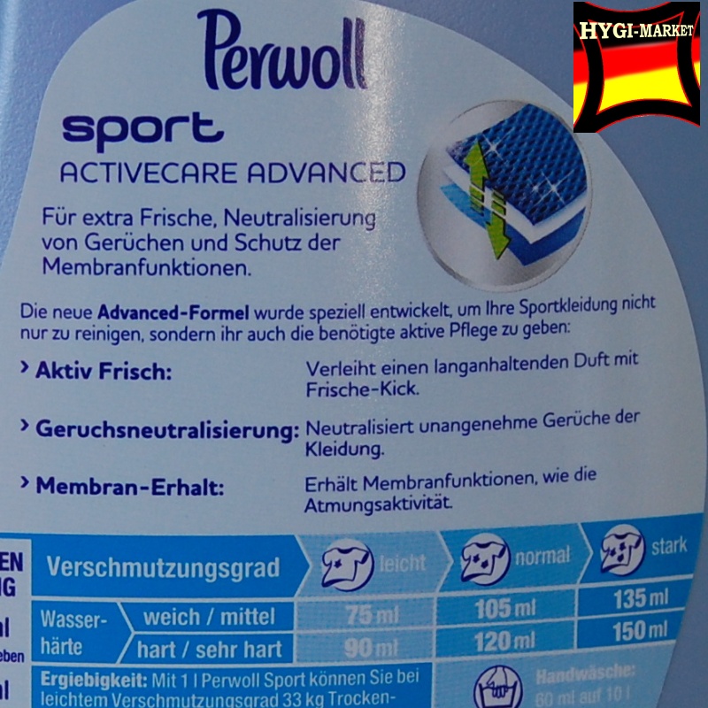Perwoll SPORT prací gel na funkční, membránové oblečení, Goretex 27 dávek