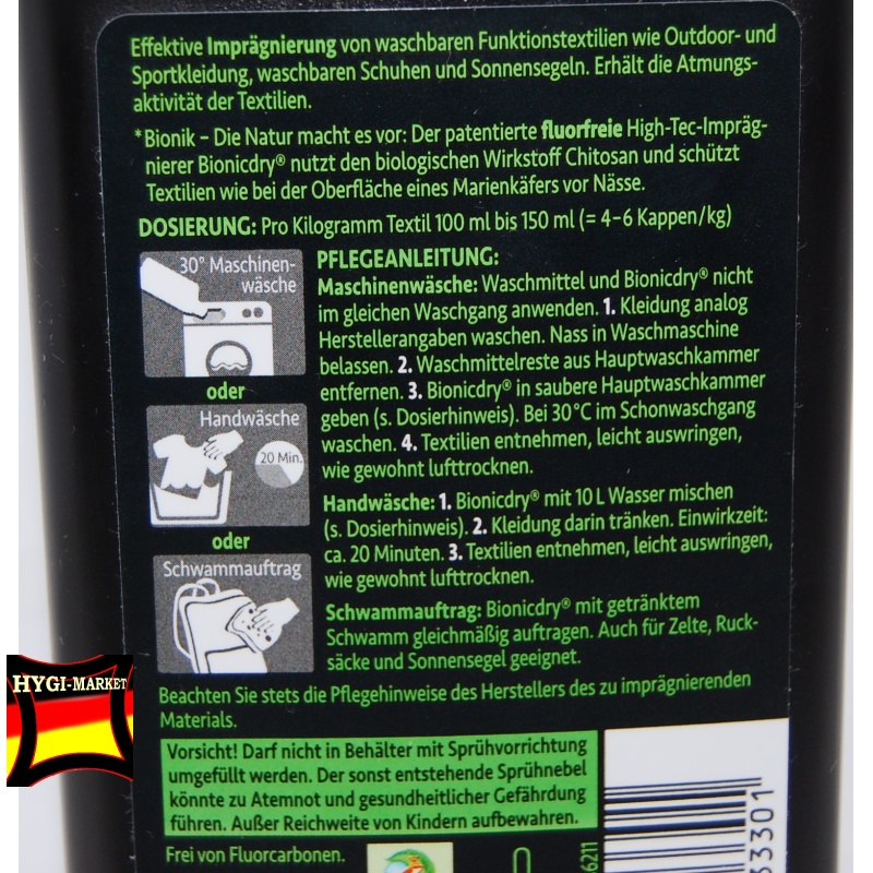 Impregnace bionicdry na 2,5 kg prádla