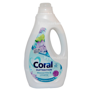 Coral gel Wasser Lilie Limette vůně leknínu a limetky prací gel 23 dávek