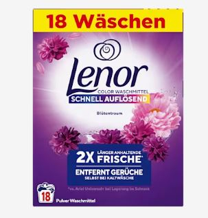 Lenor Amethyst Blutentraum 18 dávek prášek na barevné prádlo s vůní 19 dávek