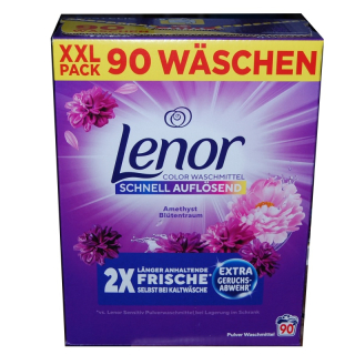 Lenor Amethyst Blutentraum 90 dávek prášek na barevné prádlo s vůní