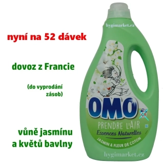 Omo prací gel vůně JASMÍNU a KVĚTŮ BAVLNY 52 dávek dovoz z Francie