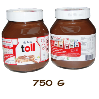 Nutella 750 g lískooříškový nugátový krém dovoz z Německa