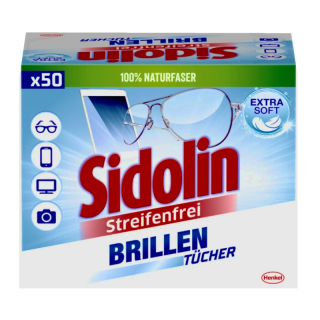 Sidolin Čisticí ubrousky na brýle bez šmouh, 50 ks