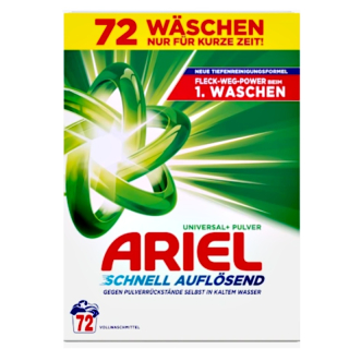 Ariel Universal plus 72 dávek Schnell Auflosend universální prášek
