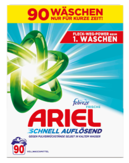 Ariel febreze frische prášek 90 praní 4,95 kg