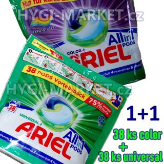 ARIEL UNIVERSAL+COLOR kapsle Fleck Weg PODs 38+38 ks (2 SÁČKY)