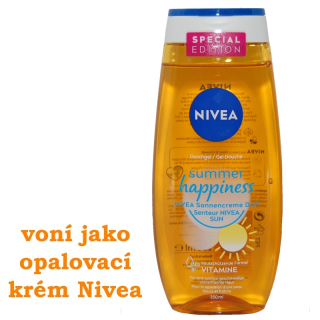 Nivea summer happiness sprchový gel s typickou nivea vůní (voní jako opalovací krém)