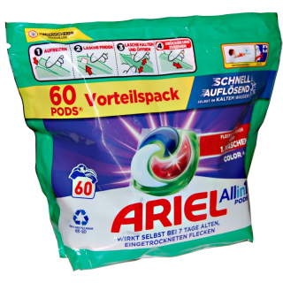 ARIEL kapsle ALL in1 COLOR plus fleck-weg 60 ks